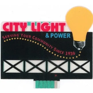 Trains | Miller Engineering 9282 N City Light & Power Animated Neon Billboard - Your Source for Gaming Essentials