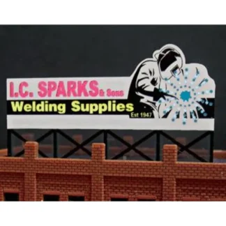 Trains | Miller Engineering 9382 N I.C. Sparks Animated Neon Billboard - Your Source for Gaming Essentials