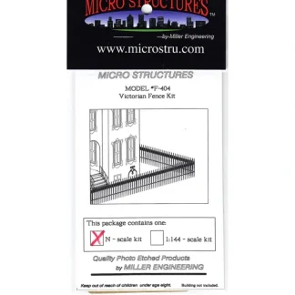 Trains | Miller Engineering 604042 N Photo-Etched Victorian Style Fence Kit Style #2 - Your Source for Gaming Essentials