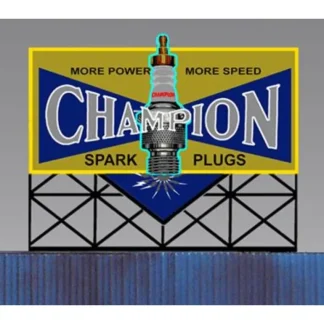 Trains | Miller Engineering 5072 N/HO Animated Neon Billboard Champion Sparkplug Small - Your Source for Gaming Essentials