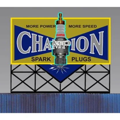 Trains | Miller Engineering 5072 N/HO Animated Neon Billboard Champion Sparkplug Small - Your Source for Gaming Essentials