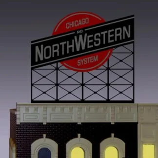 Trains | Miller Engineering 440202 N/HO Chicago & North Western Animated Neon Billboard - Your Source for Gaming Essentials