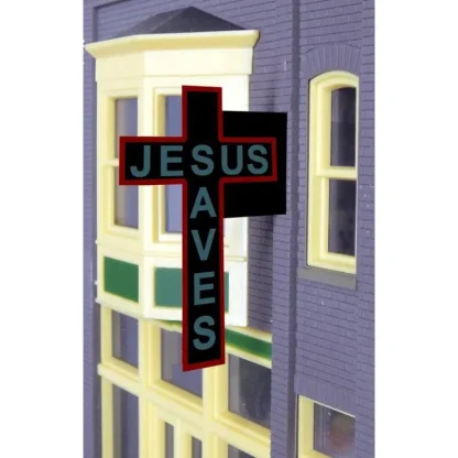 Trains | Miller Engineering 9072 N/HO Jesus Saves Animated Neon Style Sign Kit - Your Source for Gaming Essentials