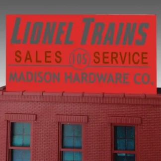 Trains | Miller Engineering 441012 N/HO Madison Hardware Animated Neon Billboard - Your Source for Gaming Essentials
