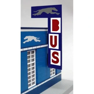 Trains | Miller Engineering 5882 N/HO Medium Vertical Greyhound Bus Station - Your Source for Gaming Essentials