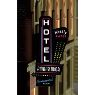 Trains | Miller Engineering 68822 N/HO Medium RH Neon-Like Vertical Hotel/Motel Sign - Your Source for Gaming Essentials