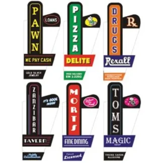 Trains | Miller Engineering 66812-R Animated Sign Kit Downtown Series #1 - Right - Large - Your Source for Gaming Essentials