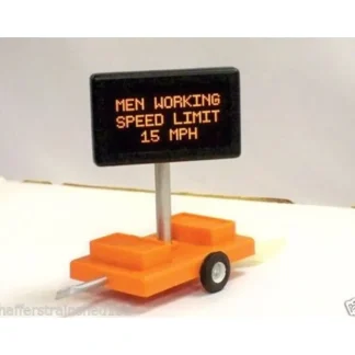 Trains | Miniatronics 85-003-01 HOMobile Highway Sign Men Working Speed Limit Sign - Your Source for Gaming Essentials