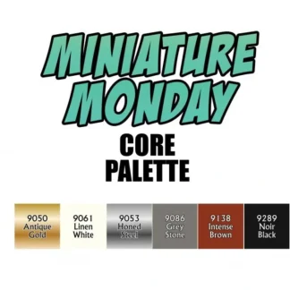 Miniature Monday Core Palette - 6 1/2 Ounce Paint Bottles - Your Source for Gaming Essentials Sale