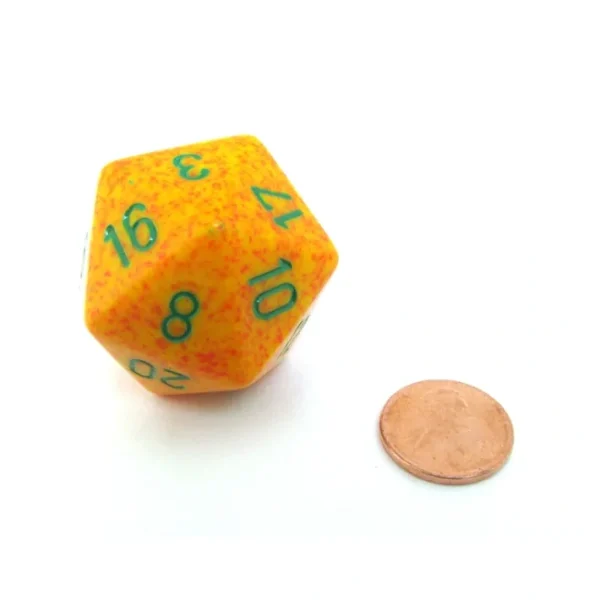 34mm Large 20-Sided D20 Speckled Chessex Dice, 1 Die - Lotus - Your Source for Gaming Essentials Fashion