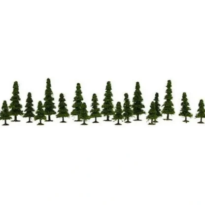 Trains | Model Power 1414 Assorted 1:160 Green Pine Trees Assortment 1.77"-3.37" (18) - Your Source for Gaming Essentials
