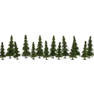 Trains | Model Power 1415 Assorted Green Pine Trees (Set of 14) - Your Source for Gaming Essentials
