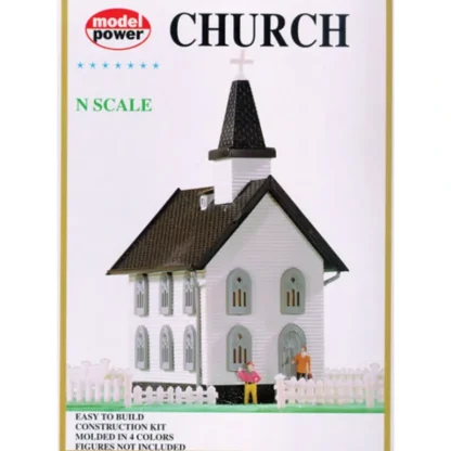 Trains | Model Power 1575 Church kit w/fence & gras - Your Source for Gaming Essentials