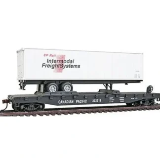 Trains | Model Power 98354 HO Canadian Pacific 51' Heavyweight Flatcar w/40' Trailer - Your Source for Gaming Essentials