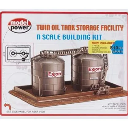 Trains | Model Power 1471 N Twin Oil Tank Storage Facility Kit - Your Source for Gaming Essentials