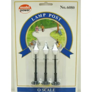 Trains | Model Power 6080 O Round Frosted Lamp Posts (Pack of 3) - Your Source for Gaming Essentials