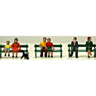 Trains | Model Power 5725 People Sitting on A Bench with A Dog Figures (Set of 6) - Your Source for Gaming Essentials