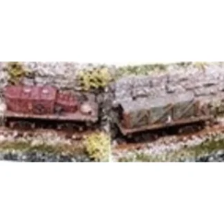 Trains | Model Tech Studios JN1035 N Scale Fire Car Gravel Car Dual Pack - Your Source for Gaming Essentials