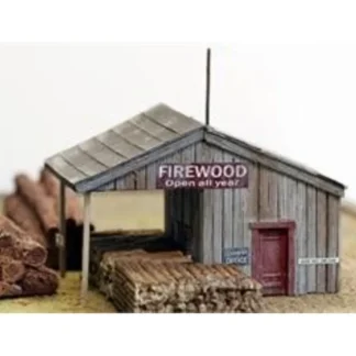 Trains | Model Tech Studios S0175 HO Firewood Company Office & Storage Shed Kit/Scene - Your Source for Gaming Essentials