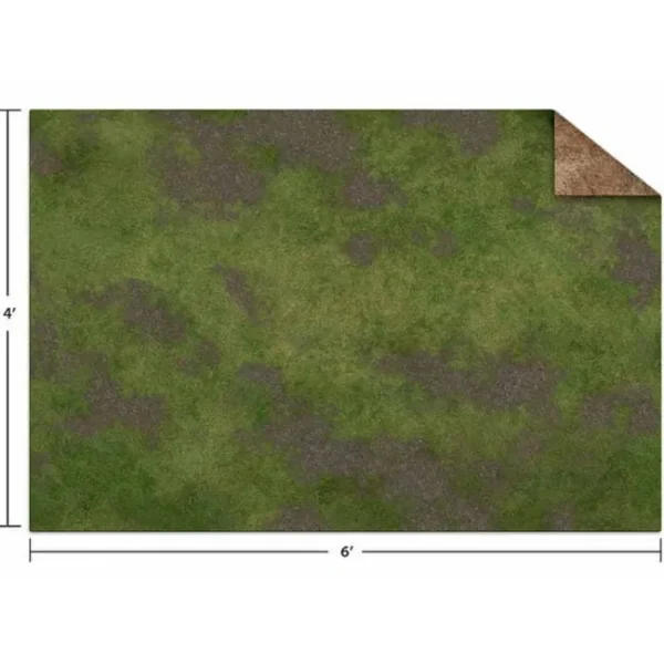 Monster Scenery Game Mat: 6'x4' - Broken Grassland / Desert Scrubland (Ungridded) - Your Source for Gaming Essentials Outlet