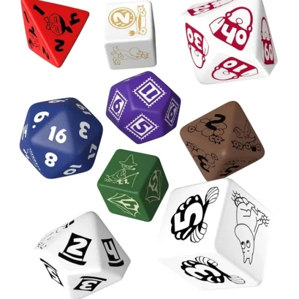 Moomin 9 Piece Polyhedral RPG Dice Set - Assorted Colors - Your Source for Gaming Essentials Cheap