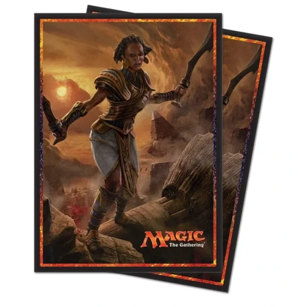 MTG: Hour of Devastation v3 Samut, the Tested Deck Sleeves (80) - Your Source for Gaming Essentials Fashion