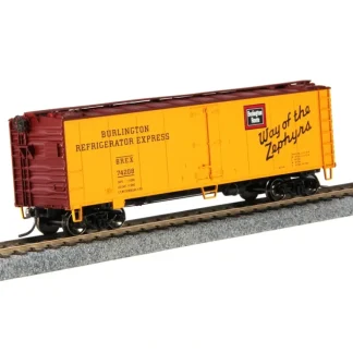 Trains | MTH 85-78029 HO Burlington 40'' Steel Sided Reefer Car #74220 - Your Source for Gaming Essentials