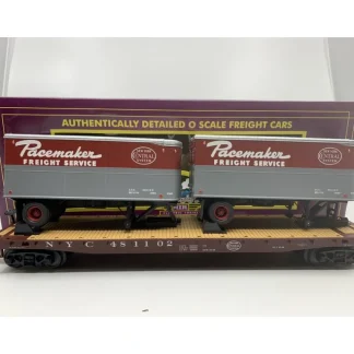 Trains | MTH 20-98695 New York Central Flat Car #481102 with 2 PUP Trailers - Your Source for Gaming Essentials