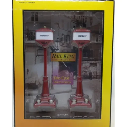 Trains | MTH 30-1084 O #57 Red Die-Cast Corner Lamp Set (Pack of 2) - Your Source for Gaming Essentials