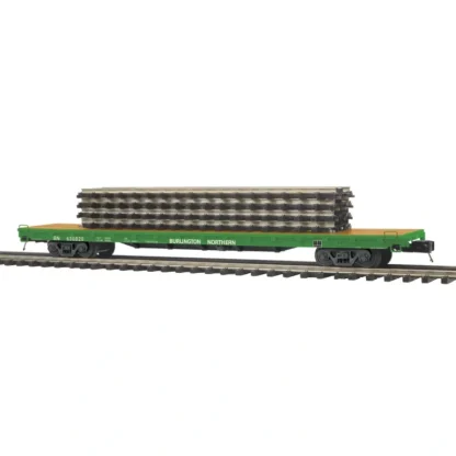 Trains | MTH 2095144 O Burlington Northern 60' Flat Car with 4 ScaleTrax 10" Straights - Your Source for Gaming Essentials