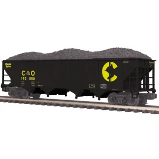 Trains | MTH 20-97821 O Chessie 4-Bay Hopper Car with Coal Load #192050 - Your Source for Gaming Essentials