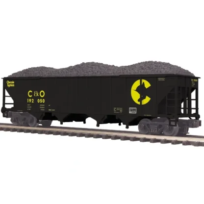 Trains | MTH 20-97821 O Chessie 4-Bay Hopper Car with Coal Load #192050 - Your Source for Gaming Essentials