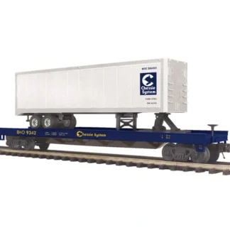 Trains | MTH 20-98821 O Chessie Flat Car w/ 40' Trailer - Your Source for Gaming Essentials