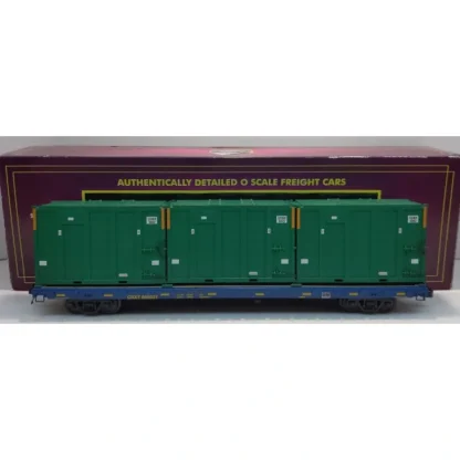 Trains | MTH 20-98887 O Gauge CSX 60' Flat Car #600037 w/ Trash Containers - Your Source for Gaming Essentials