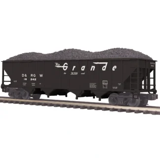 Trains | MTH 20-97783 O Gauge D&RGW 4-Bay Hopper #16242 w/ Coal Load - Your Source for Gaming Essentials