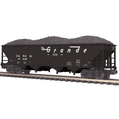 Trains | MTH 20-97783 O Gauge D&RGW 4-Bay Hopper #16242 w/ Coal Load - Your Source for Gaming Essentials