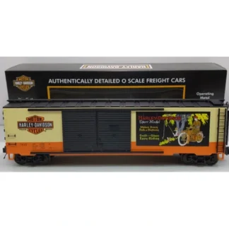 Trains | MTH 20-93543 O Gauge Harley Davidson 50' Double Door Boxcar #1920 - Your Source for Gaming Essentials