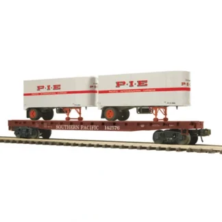Trains | MTH 20-98882 O Gauge Southern Pacific Flatcar #142576 w/ 2 PUP Trailers - Your Source for Gaming Essentials