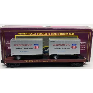 Trains | MTH 20-98107 O Gauge Union Pacific Flatcar w/2 Short Trailers #57256 EX/Box - Your Source for Gaming Essentials