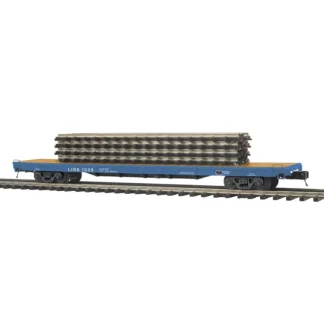 Trains | MTH 20-95146 O Long Island 60' Flat Car with 4 ScaleTrax 10" Straights - Your Source for Gaming Essentials