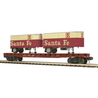Trains | MTH 20-98818 O Santa Fe Flat Car w/2 Pup Trailers - Your Source for Gaming Essentials