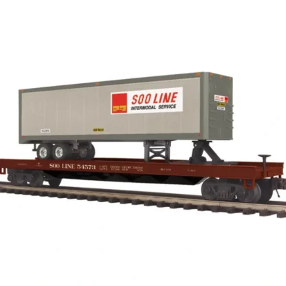 Trains | MTH 20-98939 O SOO Line Flat Car w/ 40' Trailer #54573 - Your Source for Gaming Essentials