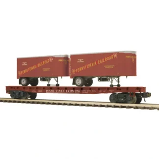 Trains | MTH 20-98817 PRR Flat Car w/2 Pup Trailers - Your Source for Gaming Essentials