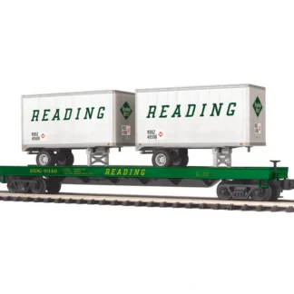 Trains | MTH 20-98867 Reading Flat Car with 2 20' Trailers - Your Source for Gaming Essentials