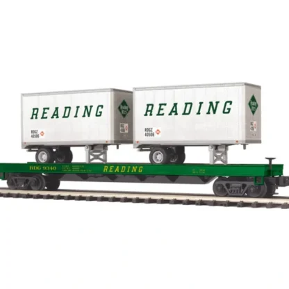 Trains | MTH 20-98867 Reading Flat Car with 2 20' Trailers - Your Source for Gaming Essentials