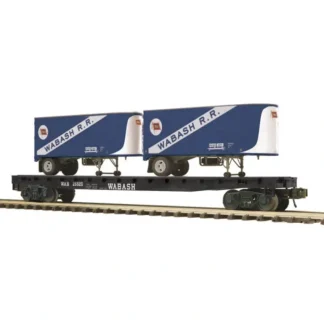 Trains | MTH 20-98820 Wabash Flat Car w/2 Pup Trailers - Your Source for Gaming Essentials