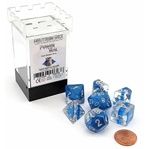 Neutron Dice 7 Piece Polyhedral DnD Dice Set - Power Teal - Your Source for Gaming Essentials Fashion