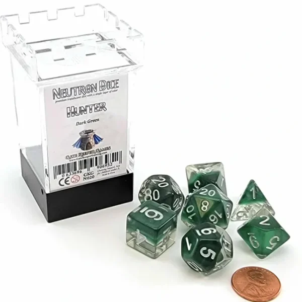 Neutron Dice 7 Piece Polyhedral DnD Dice Set - Hunter - Your Source for Gaming Essentials Fashion