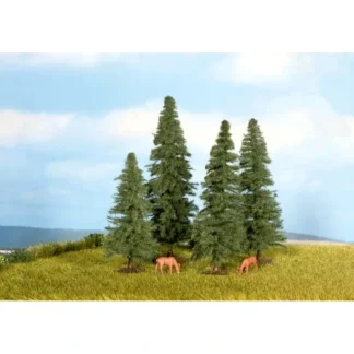 Trains | Noch 25232 HO/TT Fir Trees 3.14"-3.9" (Pack of 4) - Your Source for Gaming Essentials