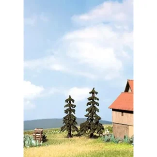 Trains | Noch 21920 HO/TT/N Spruce Trees 2.95"-3.54" (Pack of 2) - Your Source for Gaming Essentials